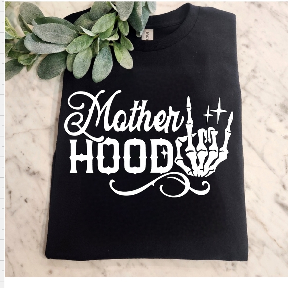 Motherhood shirt cute retro skeleton hand humor mom mama